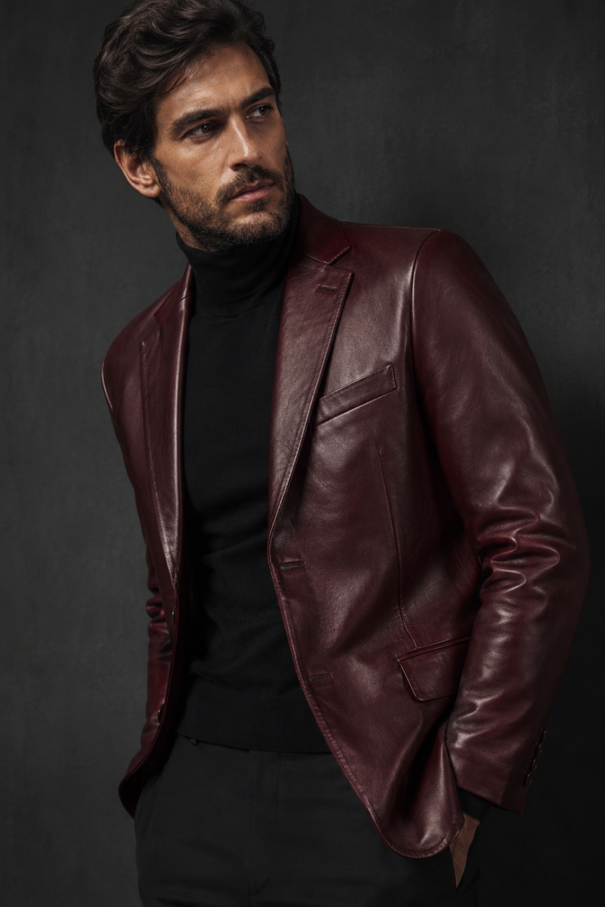 Men's Signature Nappa Leather Blazer
