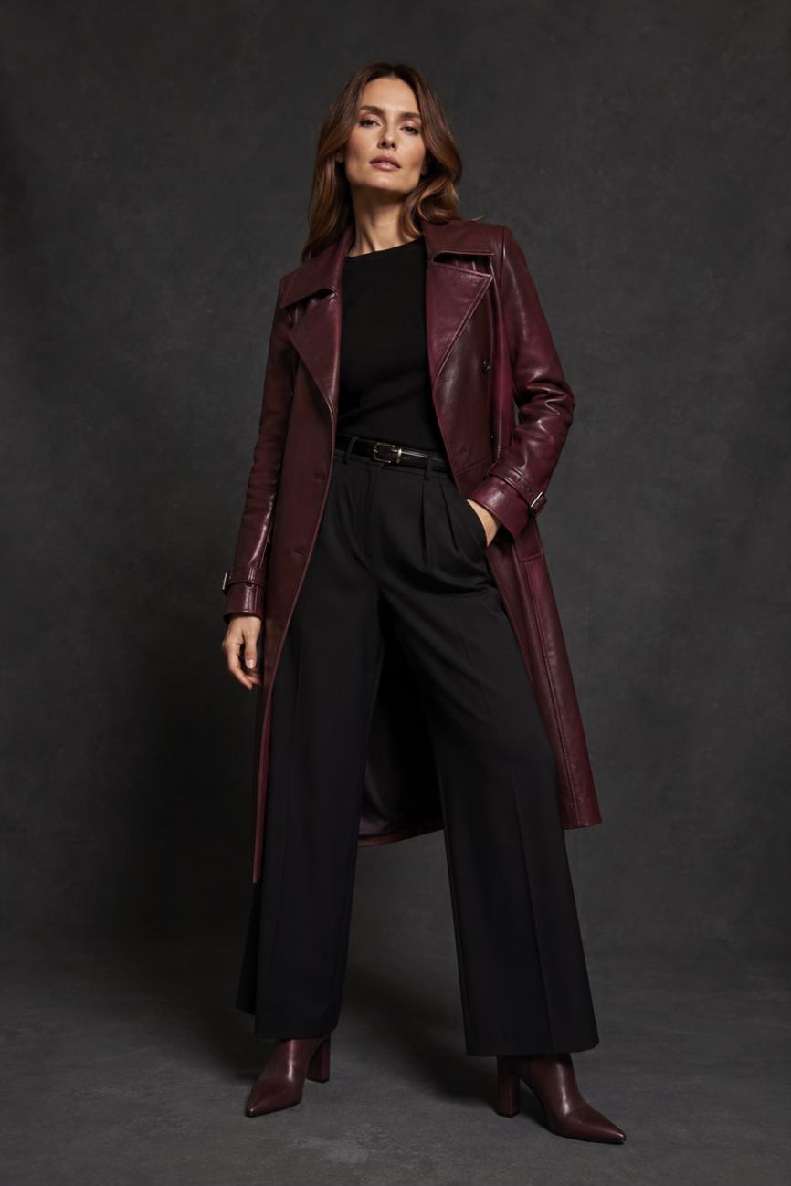 Women's Signature Nappa Leather Coat