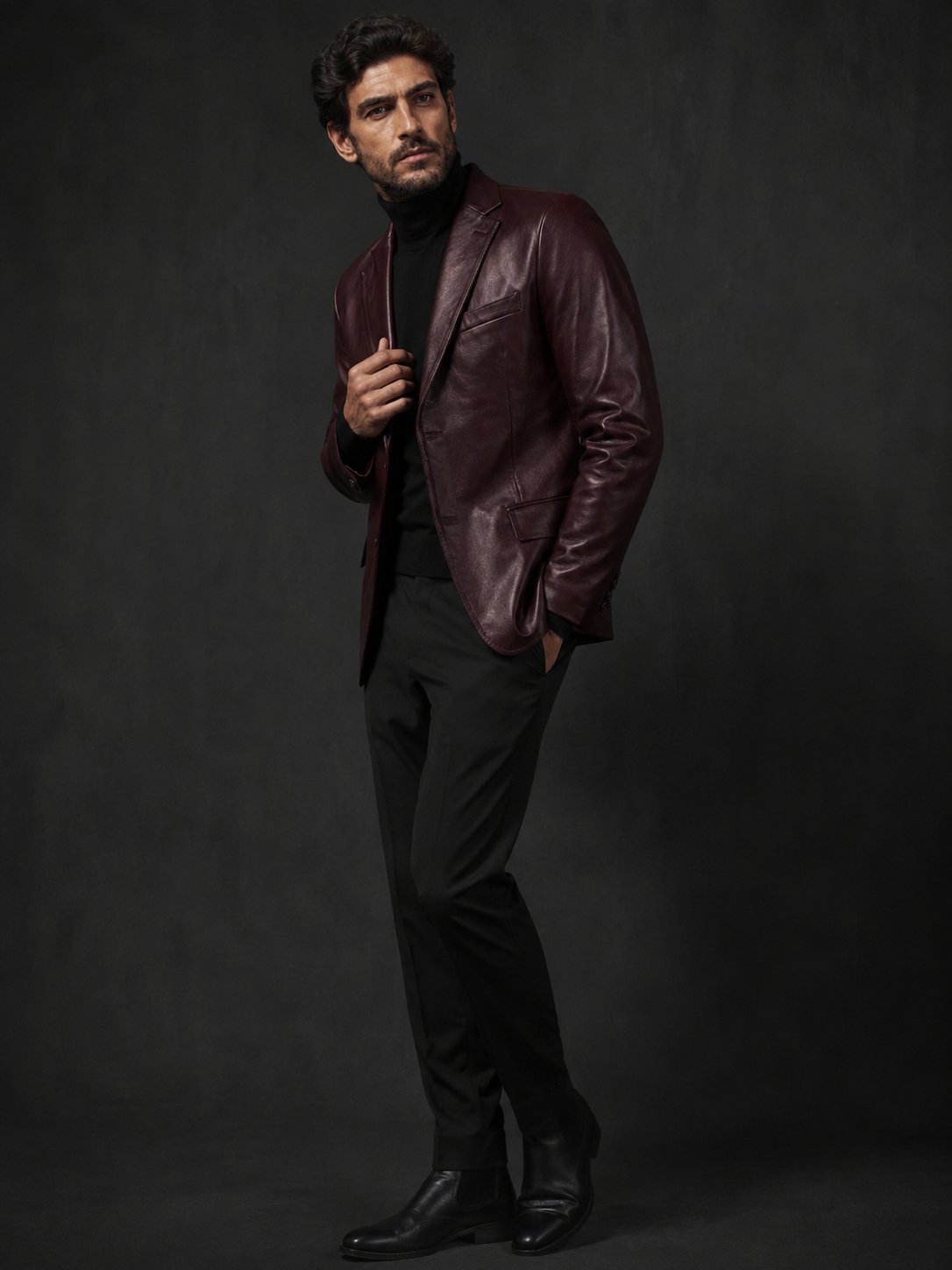 Men's Signature Nappa Leather Blazer - Image 2