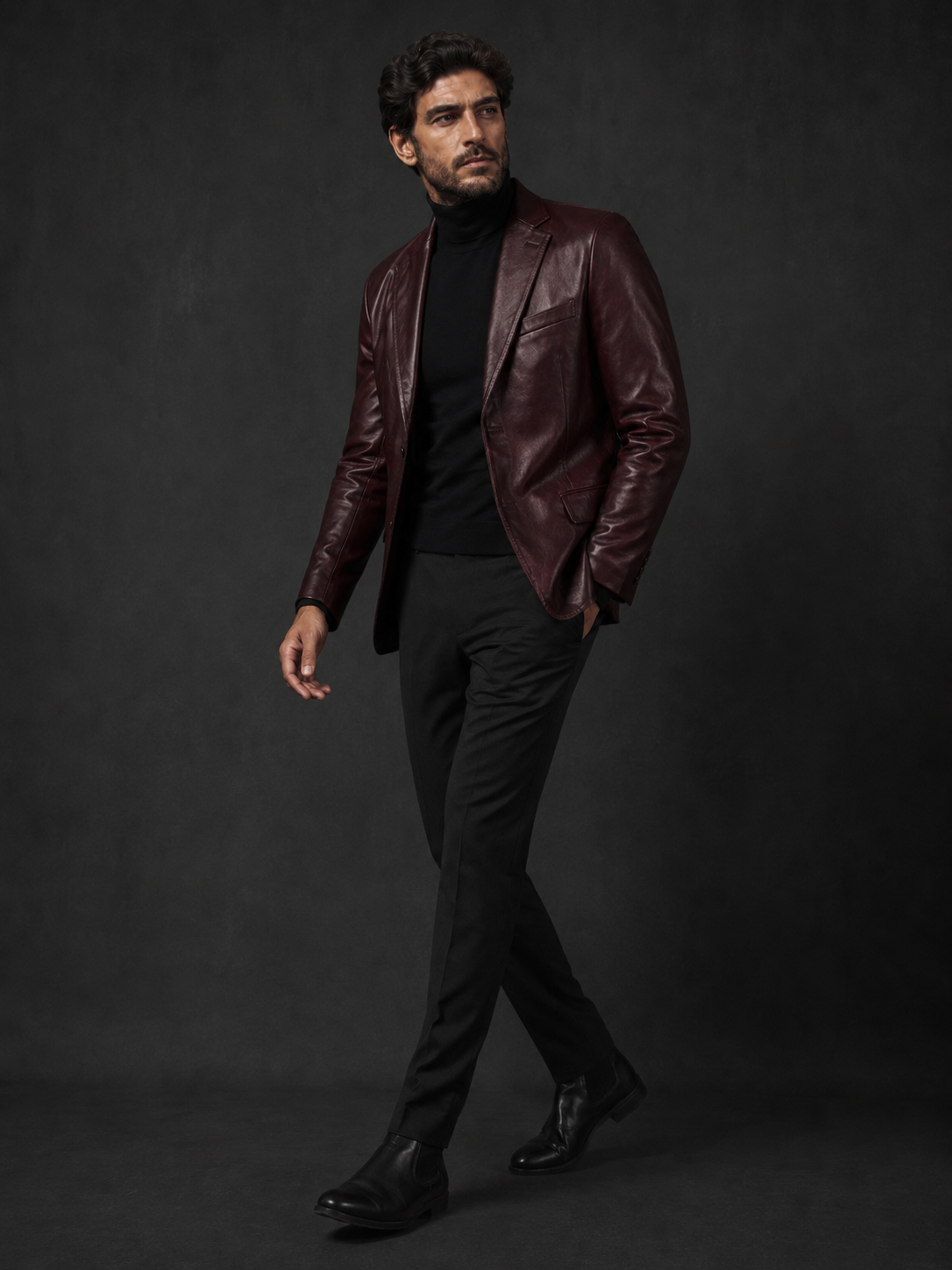 Men's Signature Nappa Leather Blazer - Image 3