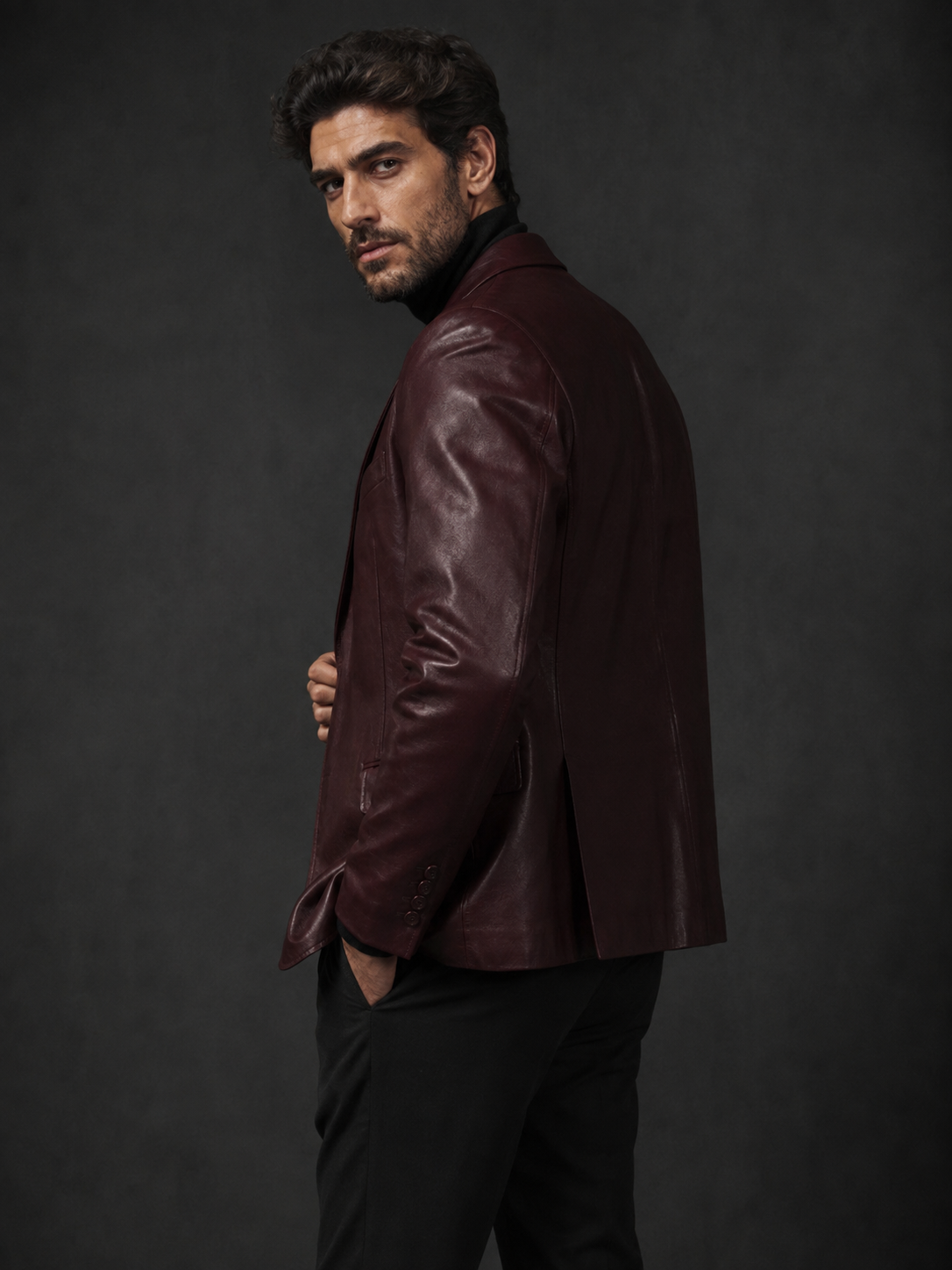 Men's Signature Nappa Leather Blazer - Image 4