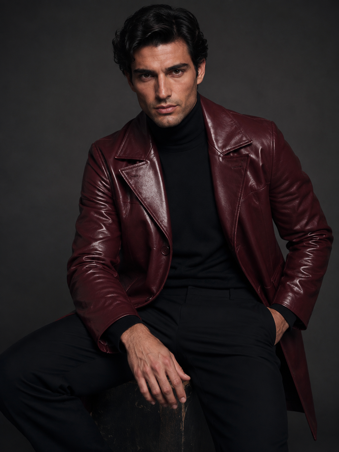 Men's Signature Nappa Leather Coat - Image 3