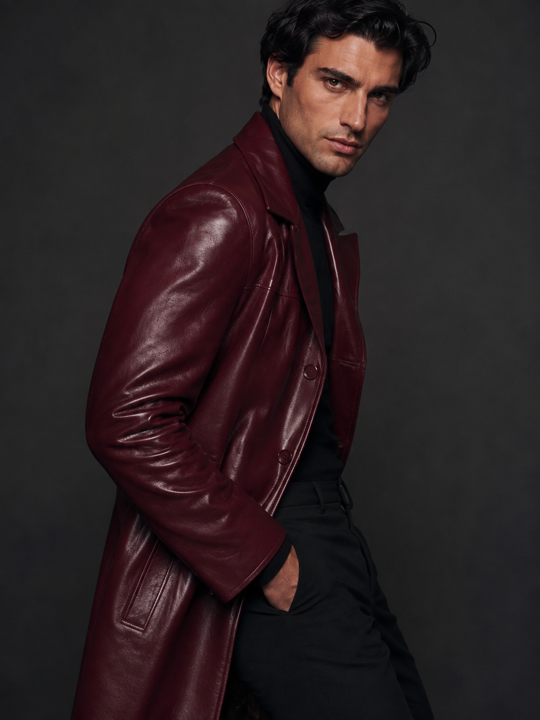 Men's Signature Nappa Leather Coat - Image 2