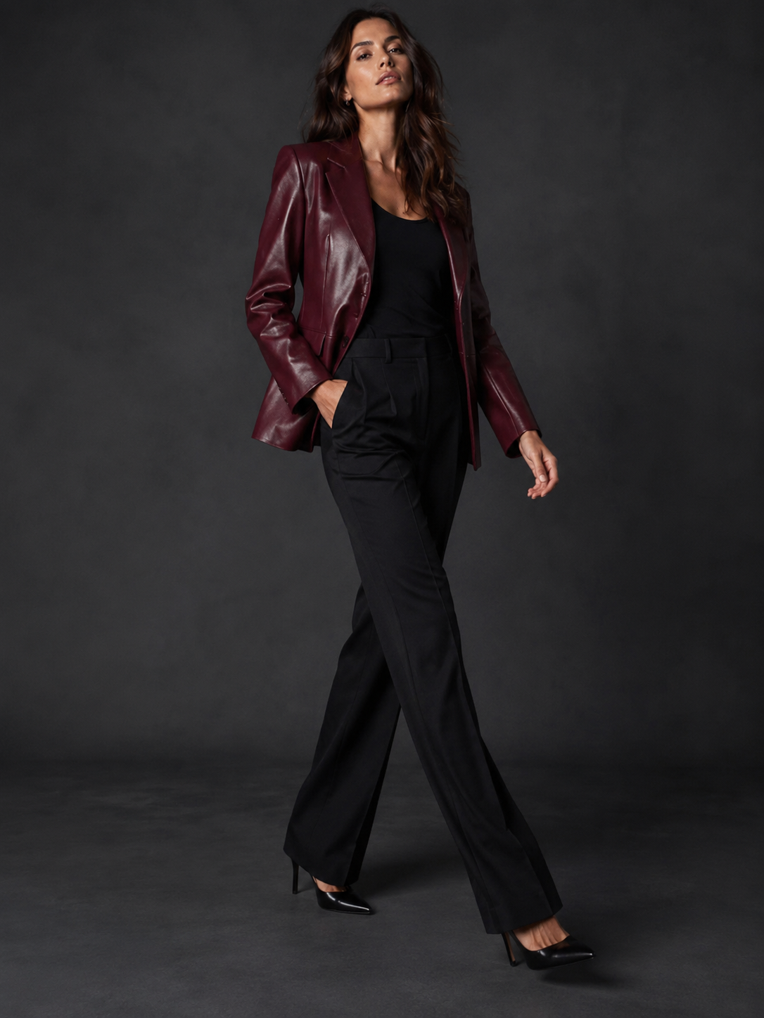 Women's Signature Nappa Leather Blazer - Image 3