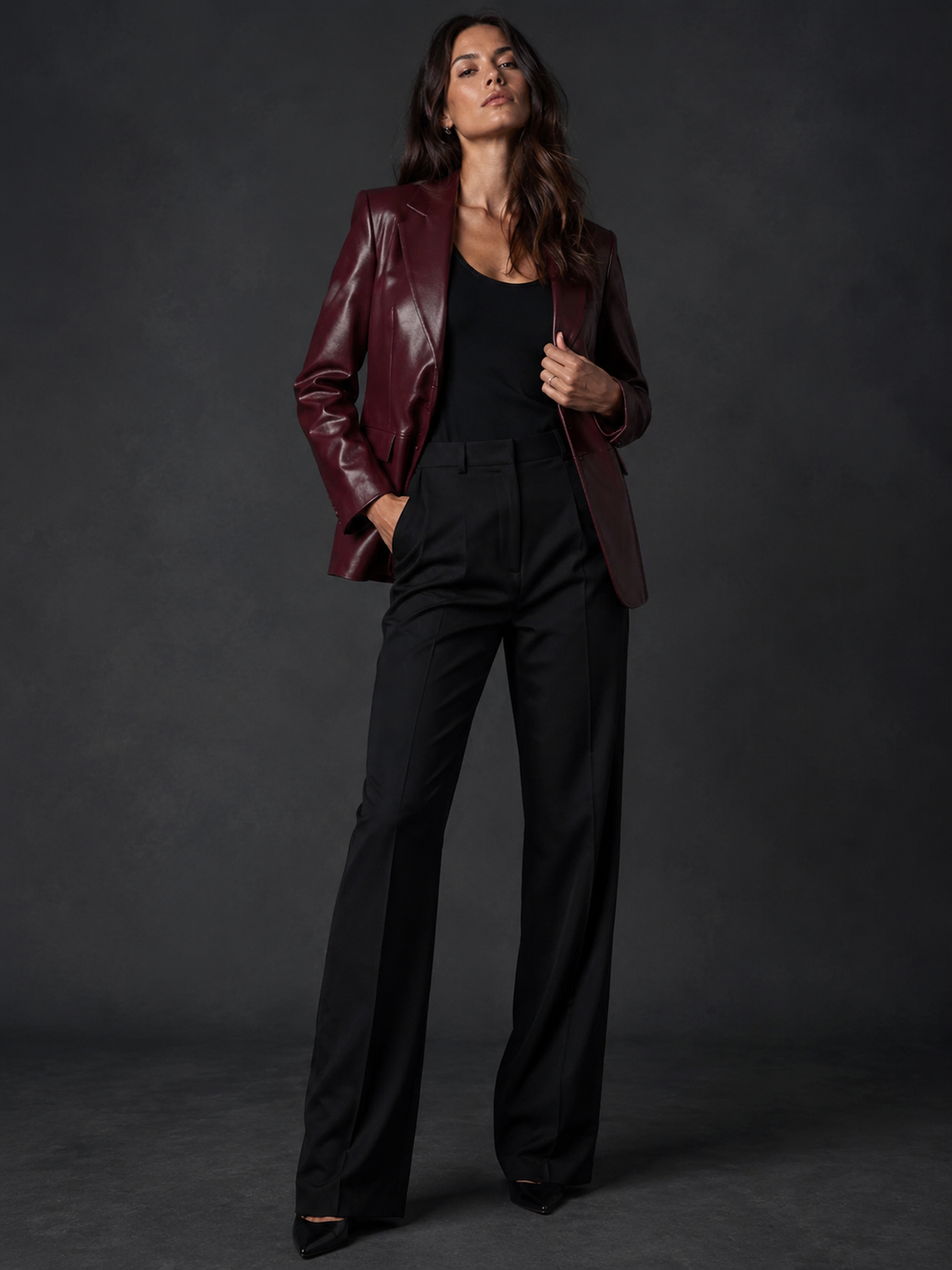 Women's Signature Nappa Leather Blazer - Image 2
