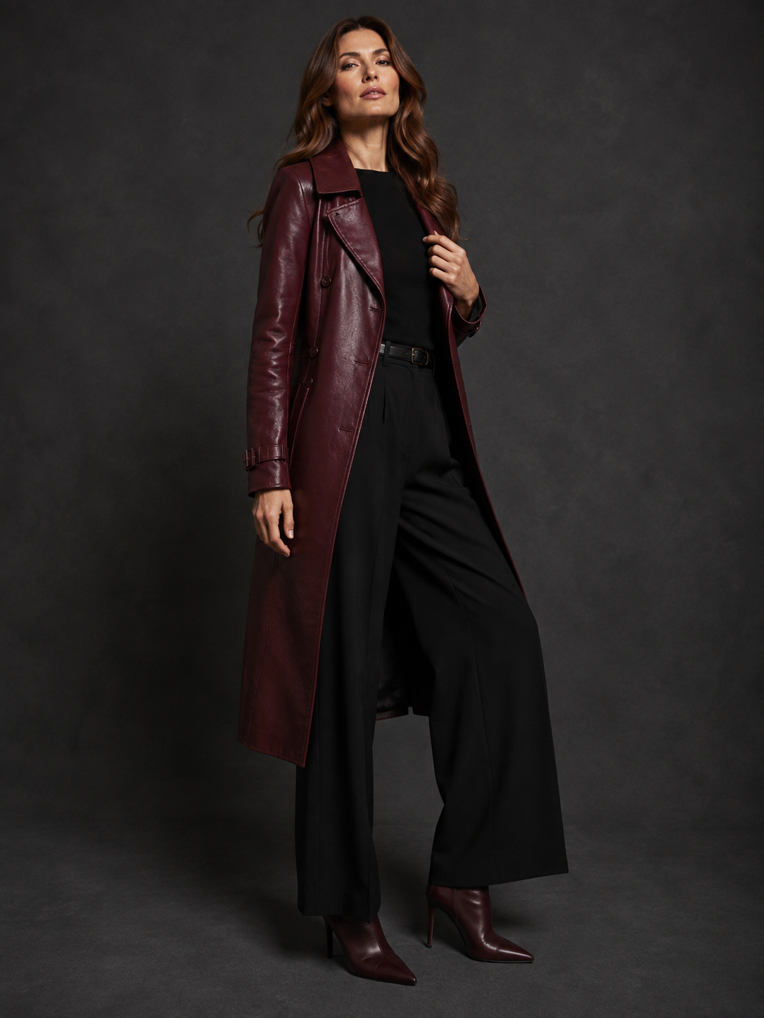 Women's Signature Nappa Leather Coat - Image 4