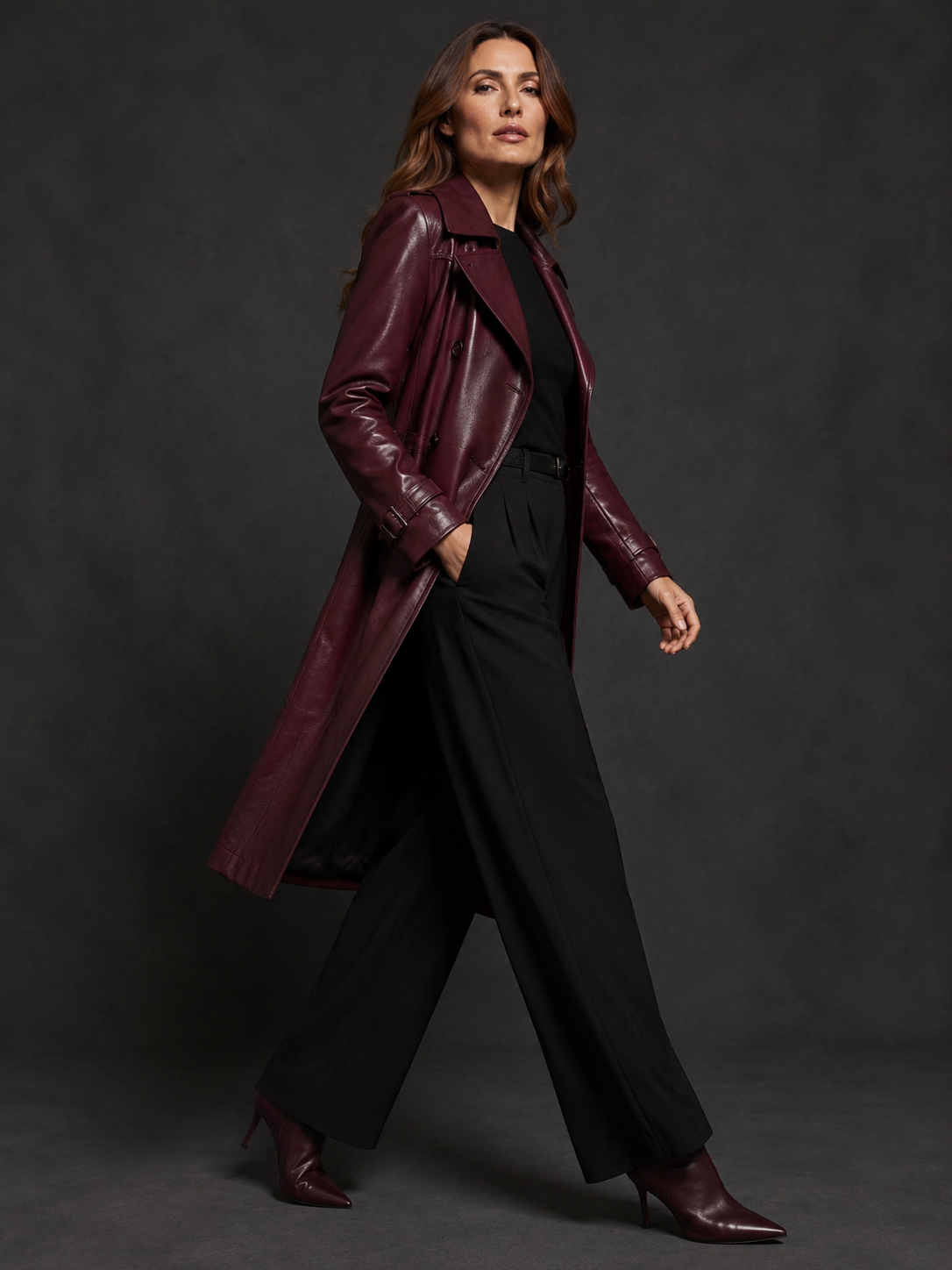 Women's Signature Nappa Leather Coat - Image 3
